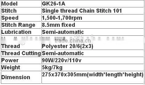 Gk26-1a Portable Sewing Machine Bag Closing Machine photo-2