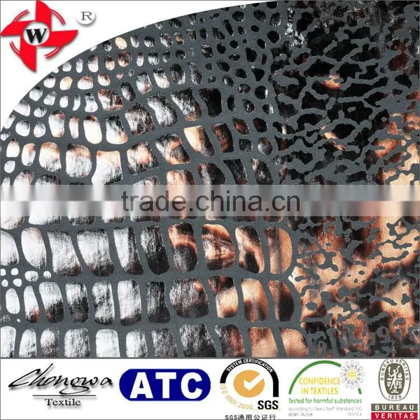Wholesale Designer 95 Polyester 5 Elastane Snakeskin Leather Look Fabric photo-2