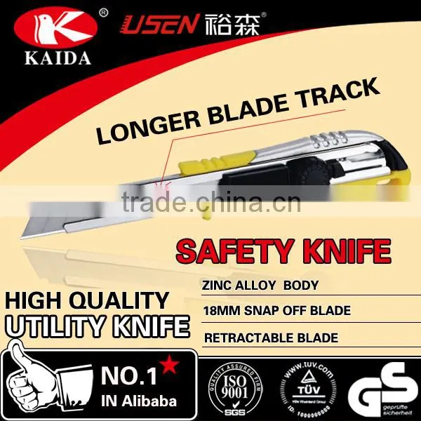 New Developed Zinc Handle 18mm Snap off Blade Utility Cutter photo-5