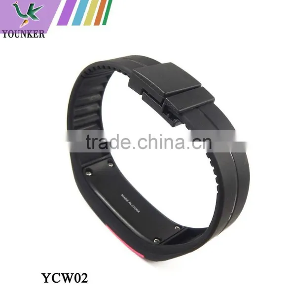 2015 Hot Sale Touch Screen LED Silicone Watch, Unisex Slim LED Silicone Band Sport Watch photo-2