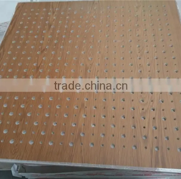 Round Cross Hole Perforated Gypsum Ceiling Tiles From Linyi