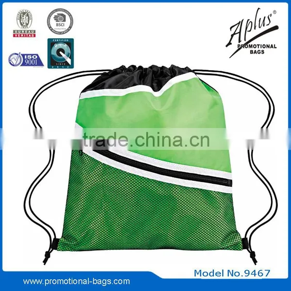 Website Cheap Promotional Drawstring Gift Mesh Zipper Bag photo-4