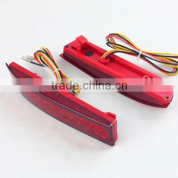 Red Lens LED Rear Bumper Reflectors Light Lamp For Toyota 2012-2013 Highlander Add-on Rear Brake Tail Parking Warning Light photo-3