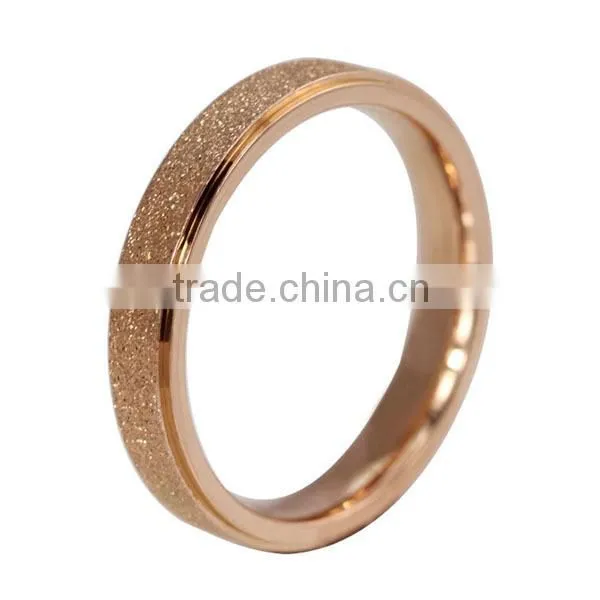 Wholesale Design Sandblast Men Custom Made Stainless Steel Ring Jewelry IP-ROSE Band Ring Designs Wholesale photo-2