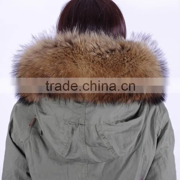 Real Raccoon Fur Collar/scarf/fur Accessories on Coat/ Fur Stripes KZ160084 photo-3