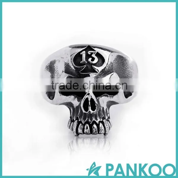 2016 Non-mainstream Fashion Classic Retro Series of Various Punk Skull Shape Thai Silver and Titanium Unisex Ring
