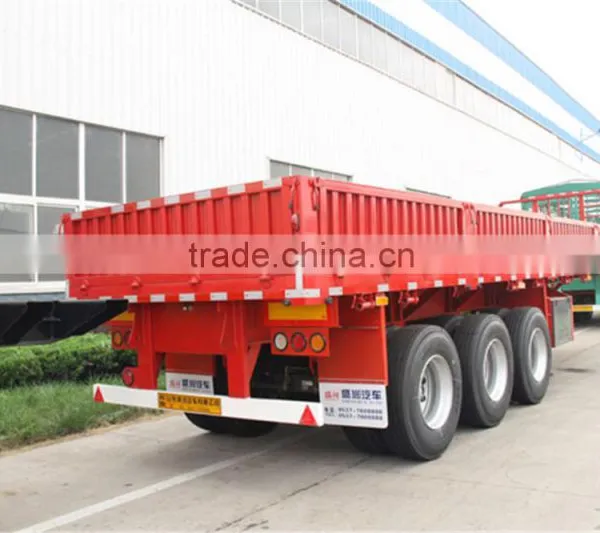 3 Axles Side Wall Semi Trailer / Bulk Cargo Truck Trailers (twist Locks Are Optional) photo-3