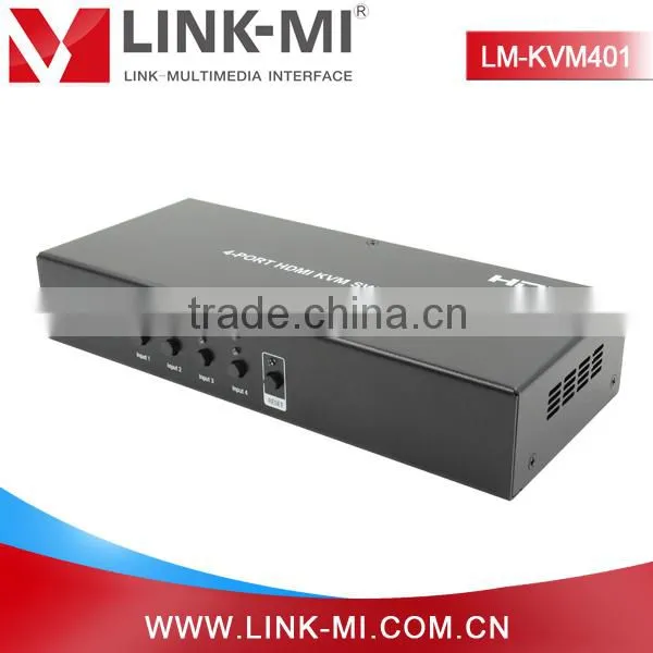 LINK-MI LM-KVM401 Support Auto Switching 4 In 1 Out HDMI KVM Switch With USB photo-2