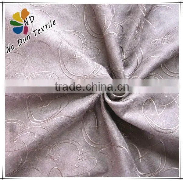 Polyerster Suede Embroidery Sofa Fabric