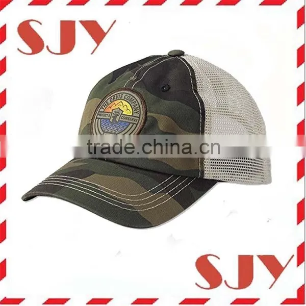 Low Profile Distressed Vintage Retro Trucker Cap photo-4
