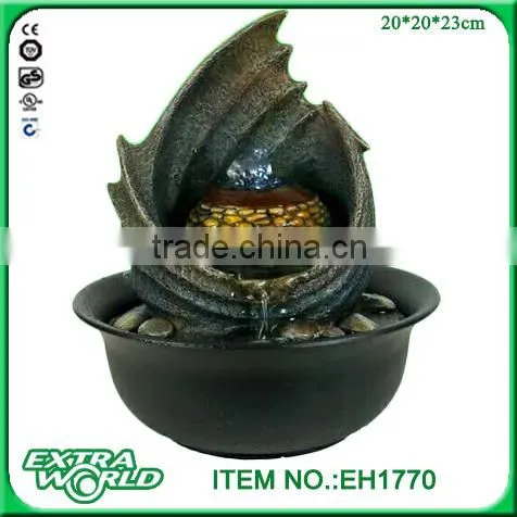 Sea Waving Design Resin Tabletop Water Fountain photo-4