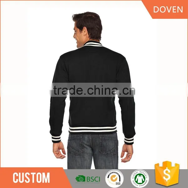 Wholesale Custom Black and White Warm Baseball Jacket photo-3