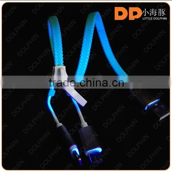 Hot New Products Zipper Cable Micro Usb Charging Cable for IPhone 6 Cable