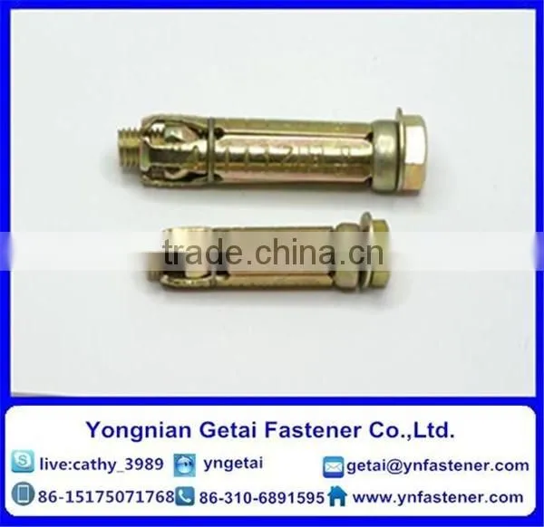 Concrete Bolts Fixing Anchors, Yellow Zinc Plated Wedge Anchors With Good Quality photo-3