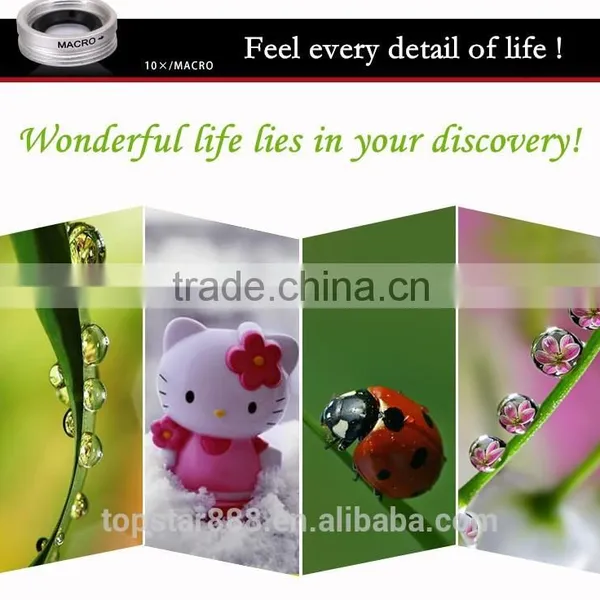 2015 Factory-direct Price Universal Clip 3 in 1 Lens for Mobile Phone Fisheye Lens, Wide Angle Lens, Micro Lens. photo-5