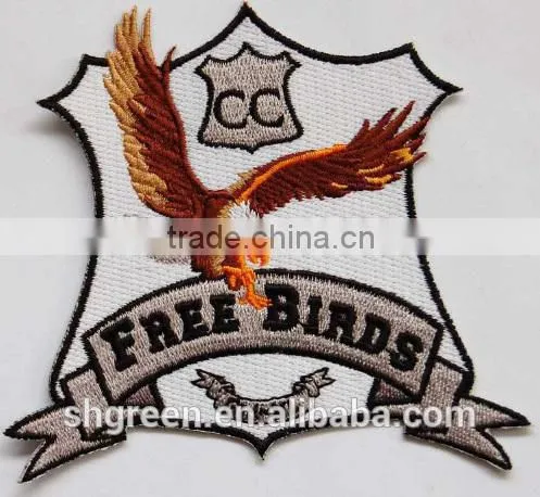 Uniform Shoulder Embroidery Emblem With Gold Metallic Thread photo-5