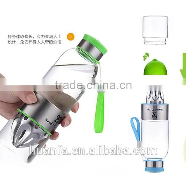 Wholesale 500ml Glass Drinking Sports Water Bottle ,Environmental Borosilicate Fruit Water Bottle With Stainless Steel Infuser photo-6