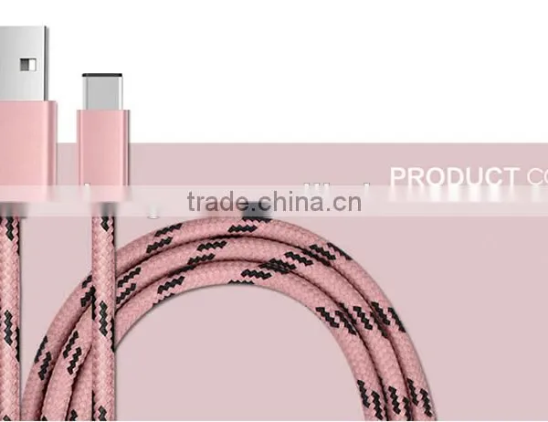 Cheap Cable Type-c to USB Cable Charging Data Cable With Colorful Nylon Braid photo-2