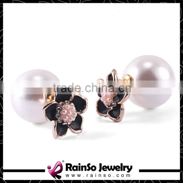 Paragraph Hot Selling Earrings Double Side Shining Pearl Stud Earrings Big Pearl Earrings For Women photo-3