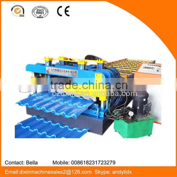 Hot Sale Aluminum Step Tile Roofing Machine Glazed Roll Forming Machine With ISO 9001 for Roof Tile to Eastern Asia Market photo-3