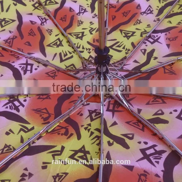 Beautiful Customized Printing Full-auto Foldable Umbrella photo-4