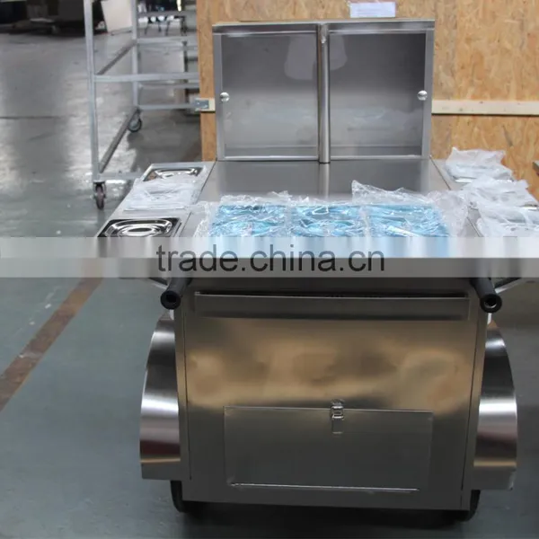 Gas Triple Steamer Pans Mobile Hot Dog Cart photo-3