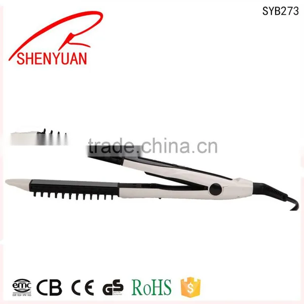 ISO Hot Sell Mini 100 Ceramic Hair Straightener Water Transfer Flat Iron photo-5