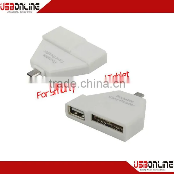 Portable Card Reader for Smart Phone and Tablet Micro USB Card Reader