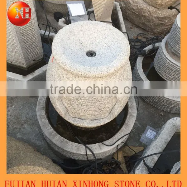 Garden Decoration Dancing Stone Water Fountain With Oval Shape photo-2