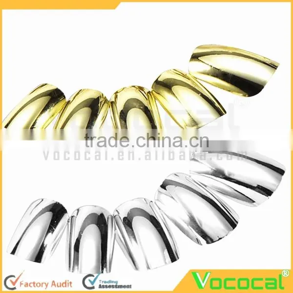 70 PCS Women Ladies Home Salon Metal False Artificial Nail Art Tips Decorations photo-2
