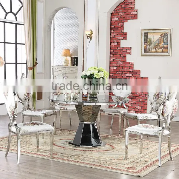 Manufacture Cylinder Glass Dining Table for Hotel Used photo-6