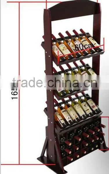 Best-selling Color Painting Large Wooden Wine Rack photo-6