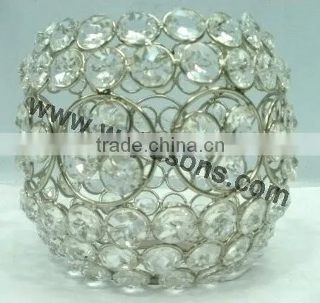 Crystal T-light Holder for Wedding/Hanging Candle Holder photo-2