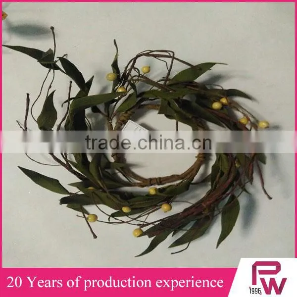 Natural Material Winter Festival Decorative Candle Ring Wreaths Decorative Wreath photo-5