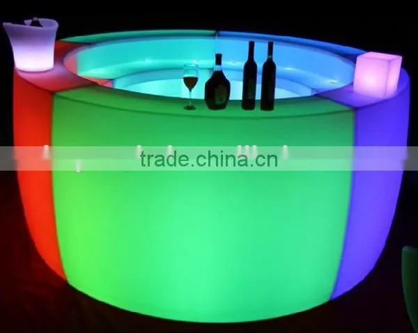 Color Changing or Single Color Display Club Color Induction Charger Led Plastic Bar Counter photo-2