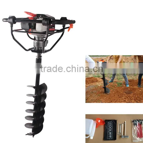 71cc 2400w Hand-Held Manual Fence Post Hole Digger Portable Hand Ground Drilling Machine photo-2