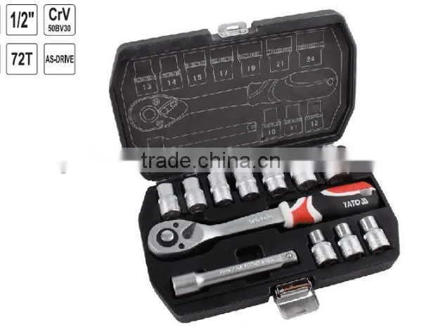 12pcs Car Repair Tool Set Wrench Set 1/2'' Drive CrV50BV30 Hand Tool