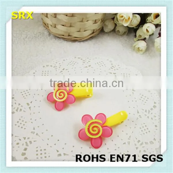 Fancy Flower Shaped Pretty Baby Plastic Hair Clip photo-5