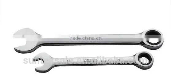 Automotive Hand Tools Flat Panel Full Polish Rachet Wrench