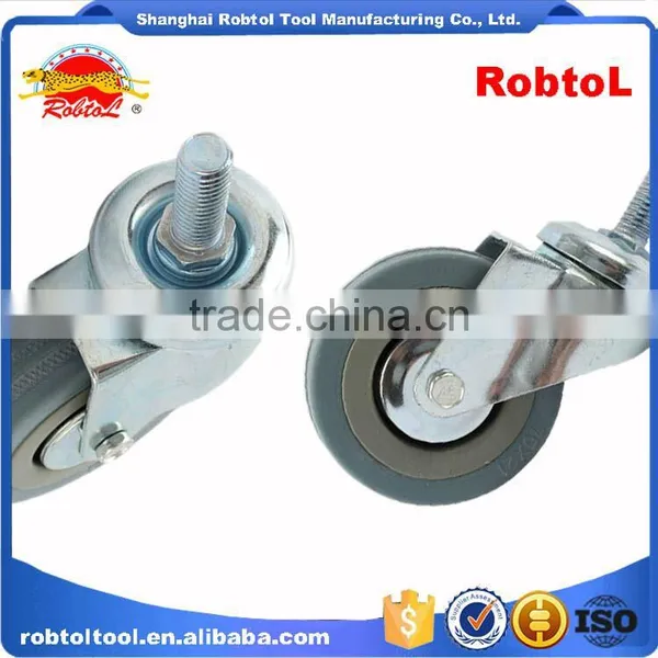 50mm Castor Wheel Caster Fixed Swivel Brake Rubber Nylon Pu TPR PP photo-5