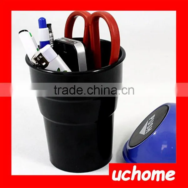 UCHOME Promotional NEW Wholesale Round Plastic Desktop/Car Mini Trash photo-6