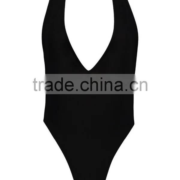 Mature One Piece Swimsuit Jumpsuit Women Extreme High Leg Plunge Sexy One Piece Thong Swimsuit photo-6