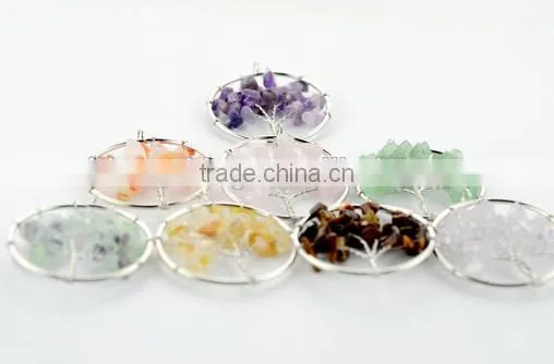 High End Rose Quartz Chip Stone Beads Pendant Diy Wire Wrapped Quartz Stone Charms Pendant 2016 for Sales photo-6