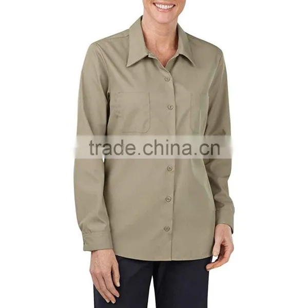 OEM 100% Cotton Long Sleeve Work Uniform Shirts photo-5