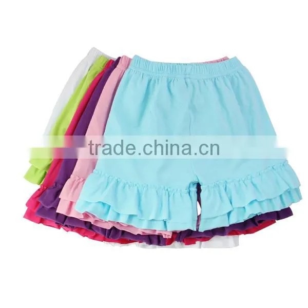 Popular Girls Cotton Ruffle Leggings Baby Girls Summer Kids Ruffle Shorts Boutique Girl Clothing photo-2