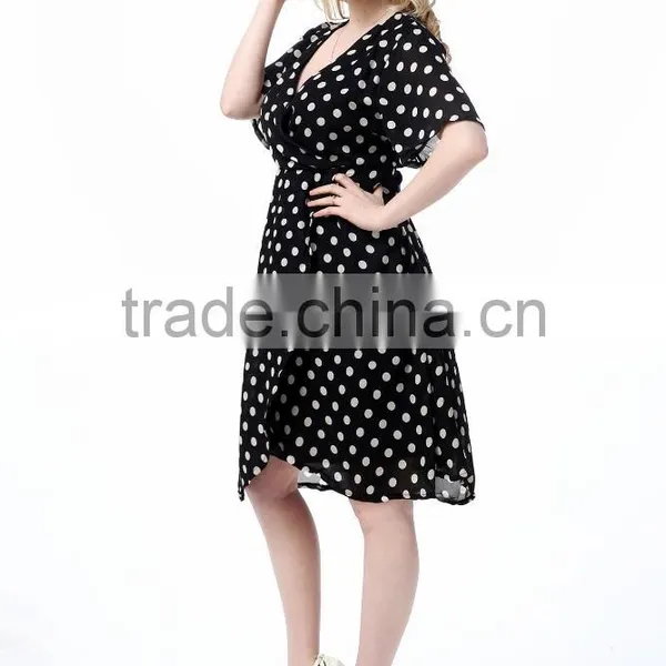 2016 Sexy Summer Ladies Lace Dress Hollow Dress Plus Size for Fat Women photo-4