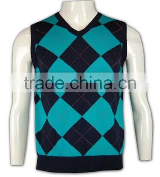 ISO9001/BSCI Manufature New Design Custom Acrylic Sweater Vest photo-2