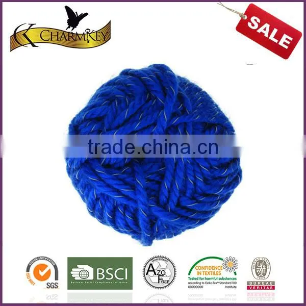 Charmkey Acrylic Knitting Yarn Polyester Blend Yarn Reflective Yarn for Knitting Women Hair Band photo-2