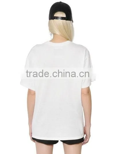 100% Cotton Round Neck T-shirt for Women With Bear Print Pattern photo-4