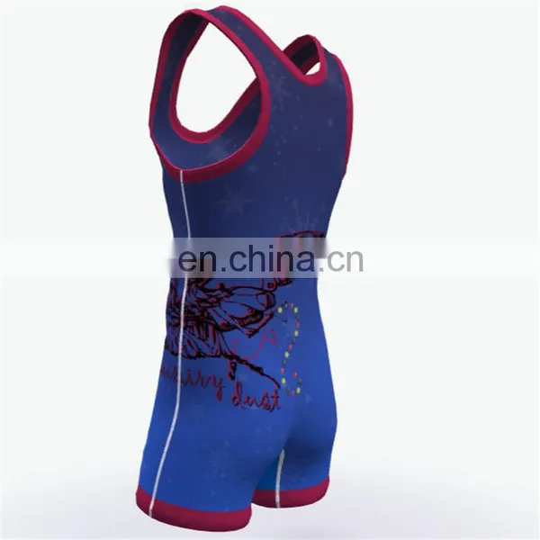 Low Cut Custom Blank Wresting Singlet photo-5